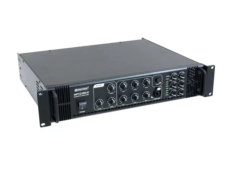 OMNITRONICMPVZ-180.6 PA mixing amplifier 6-zone PA mono mixing amplifier 